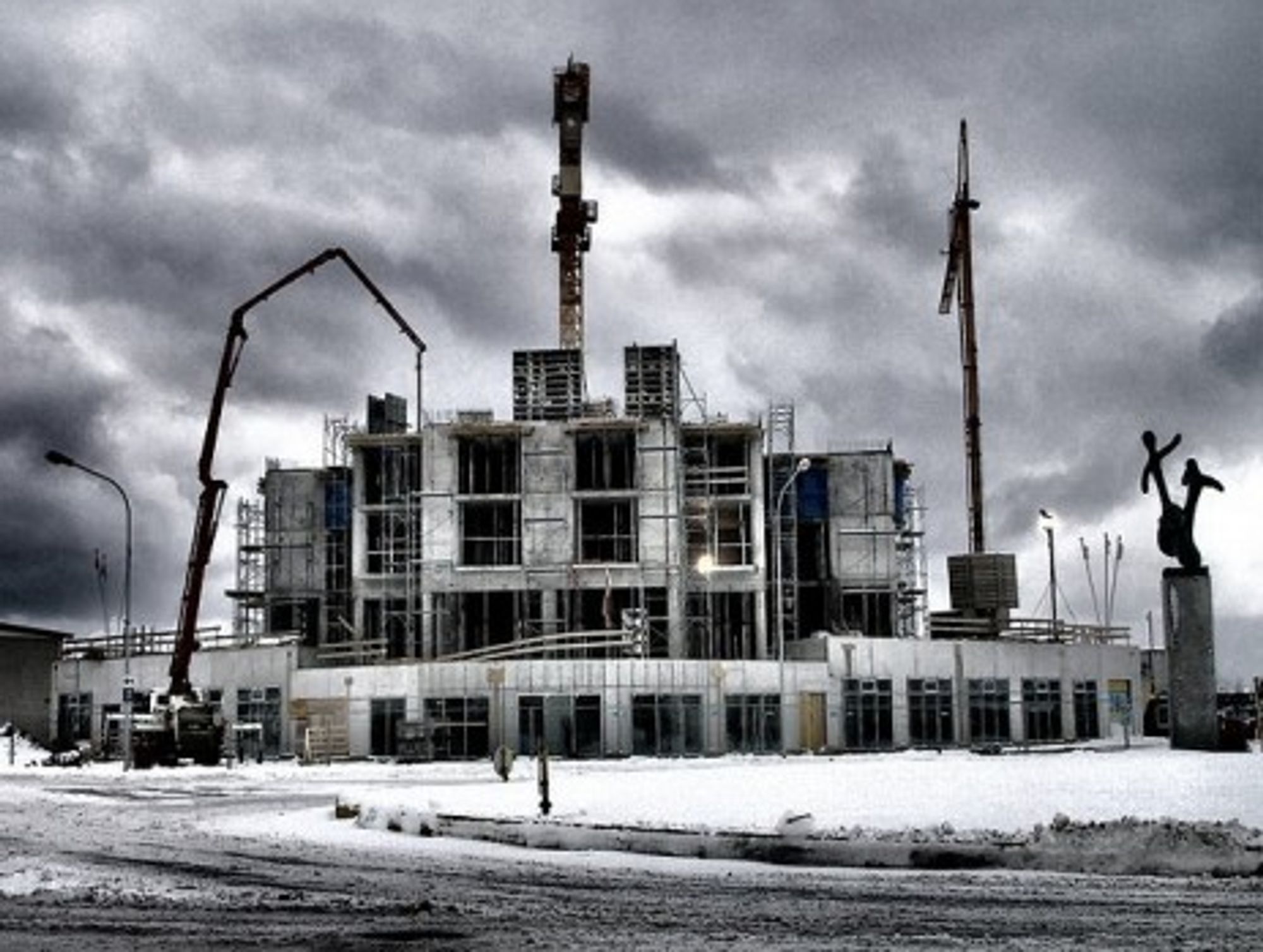 A construction site in Akranes, Iceland