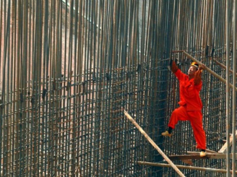 A construction worker in Shenzen, Guangdong Province
