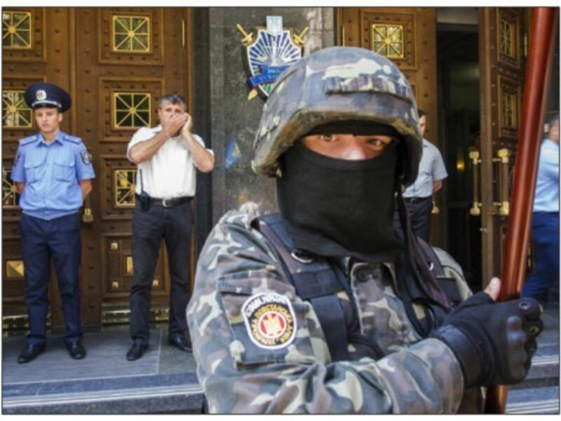 A Cossack protest in Kiev in August