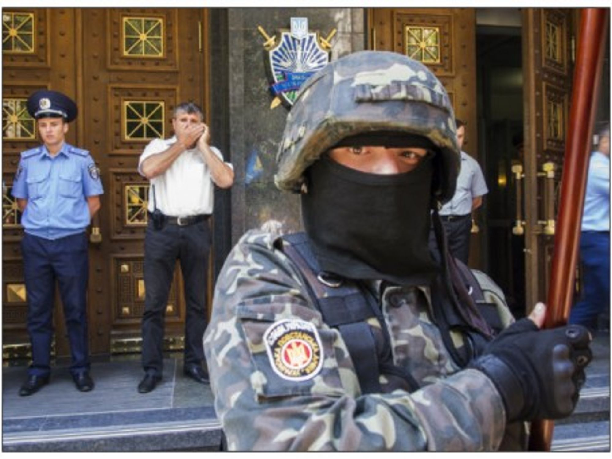 A Cossack protest in Kiev in August