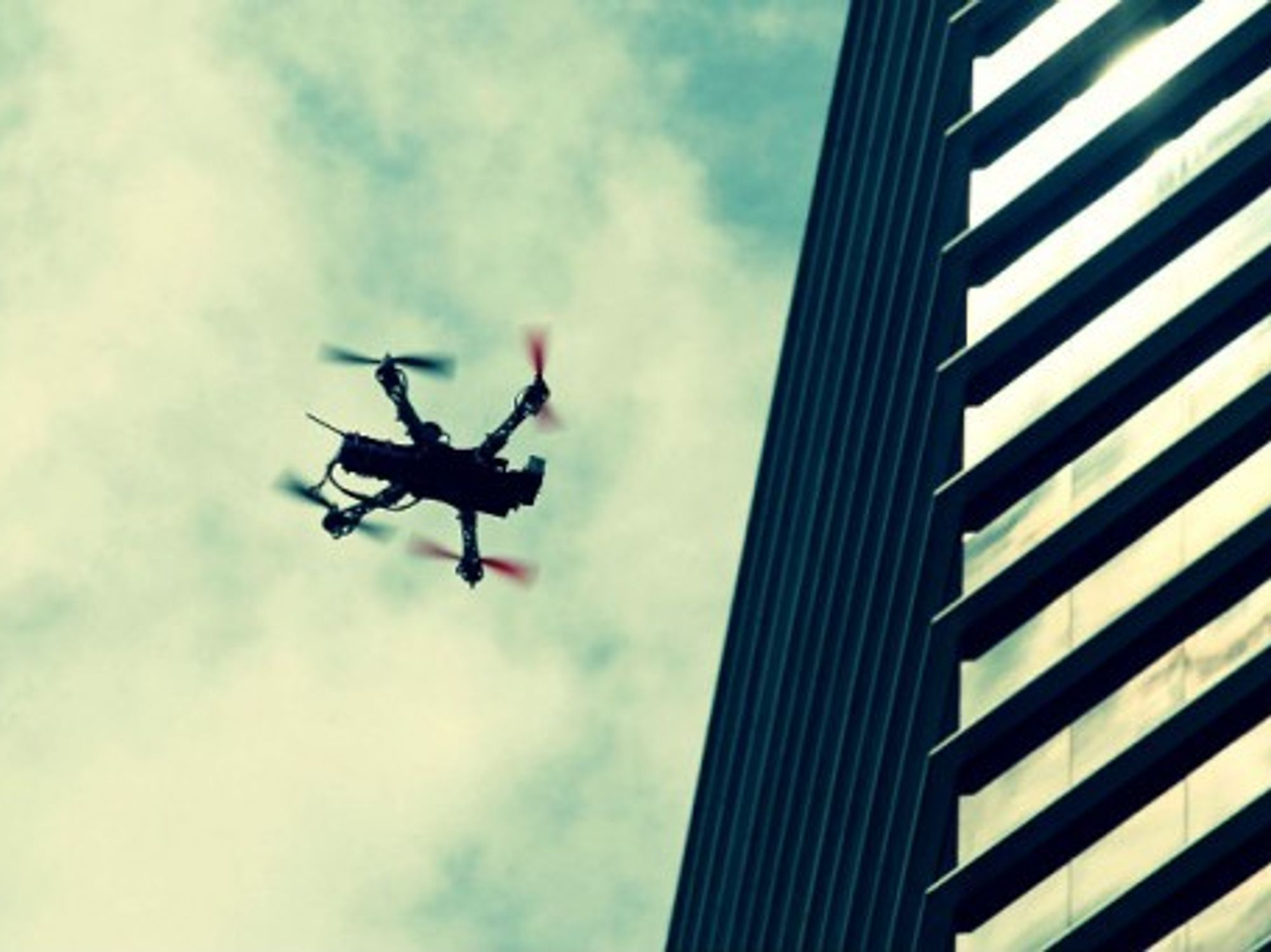 A drone flies over protests in Mexico City on Sep. 1, 2013