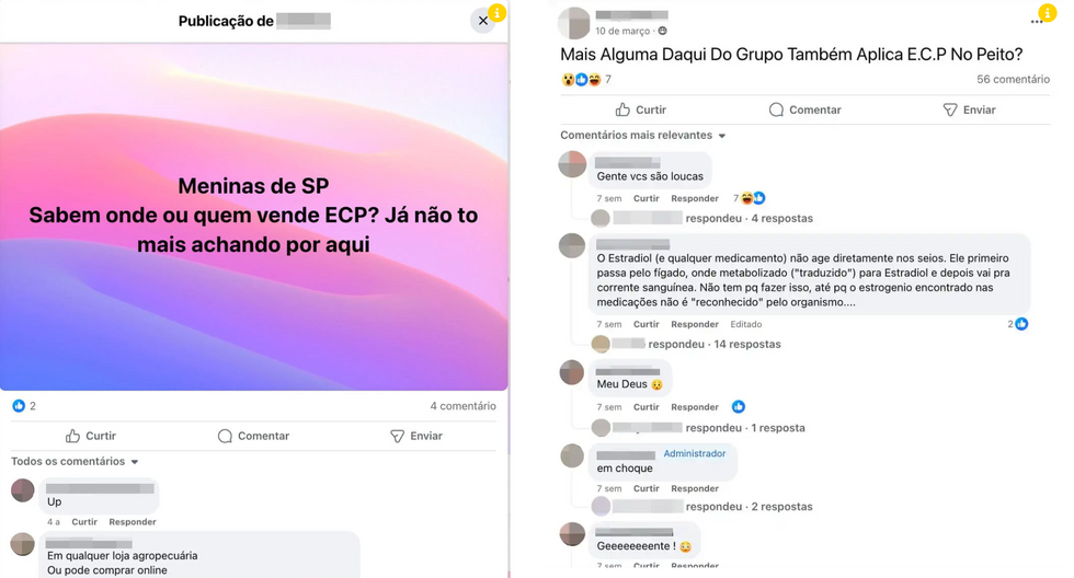 A Facebook user asks in a group to other members where to buy ECP.