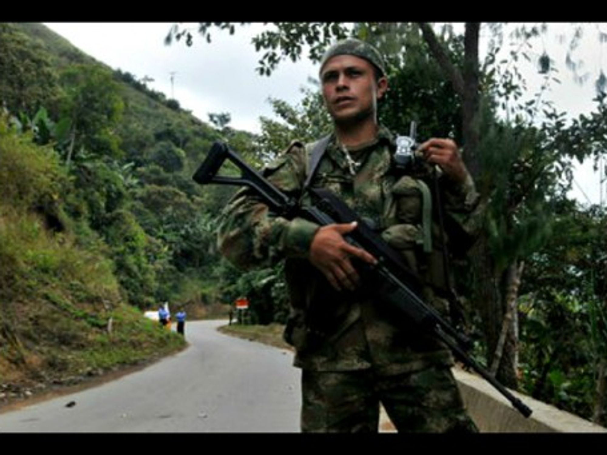 A FARC fighter in Toribio, Colombia