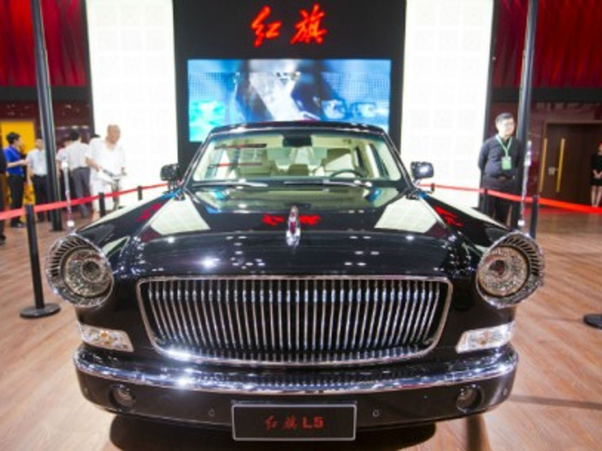 a FAW-Hongqi L5 car at the China Self-innovated Auto Expo in Beijing in 2013