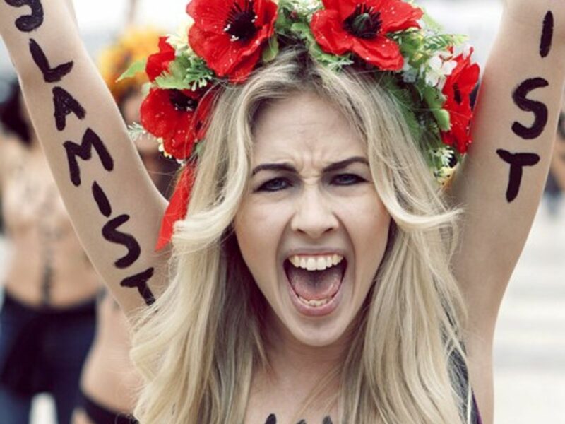 A Femen demonstration in Paris in March 2012