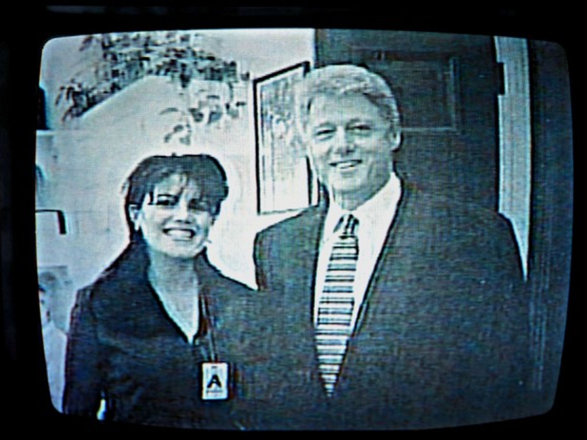A file image of Monica Lewinsky and Bill Clinton