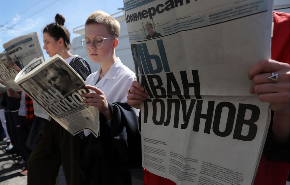 A file photo from 2019 of Kommersant readers