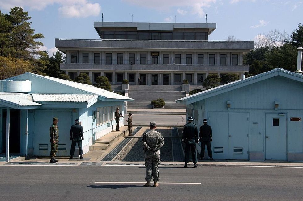 A file photo of the DMZ dividing North and South Korea
