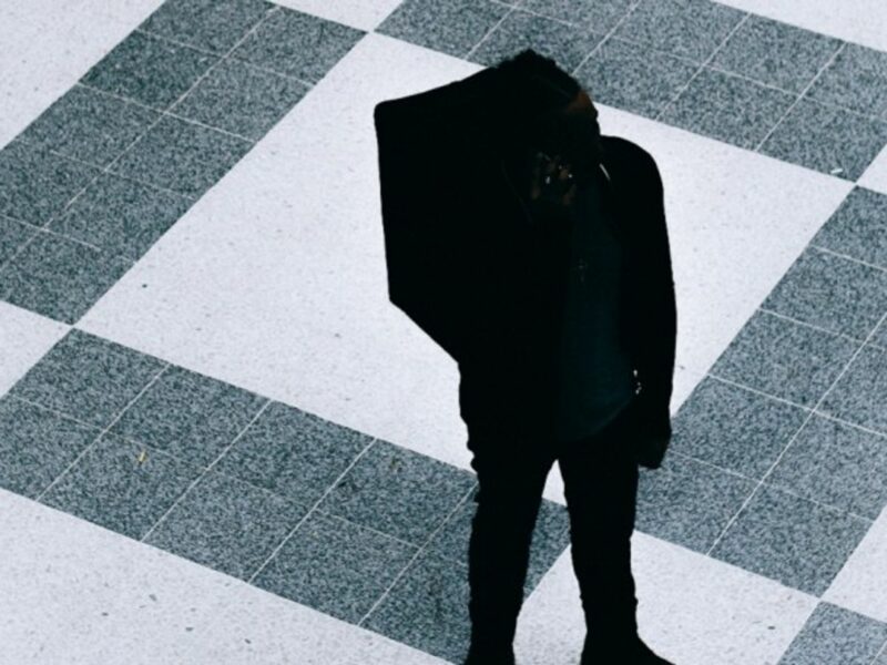 A food delivery worker in London