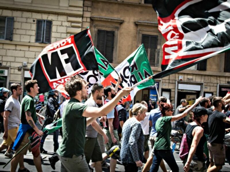 A Forza Nuova rally in Rome in June