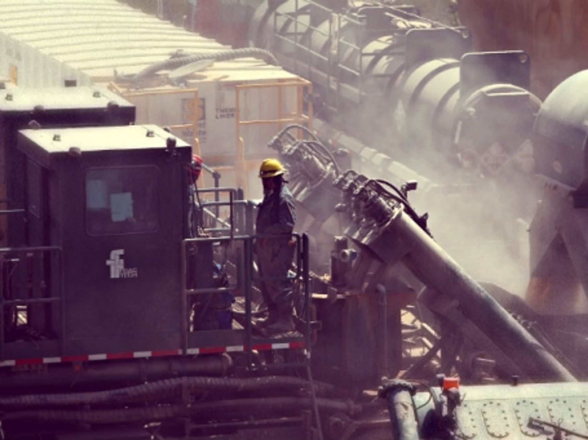 A fracking operation near Carrizo Springs, Texas