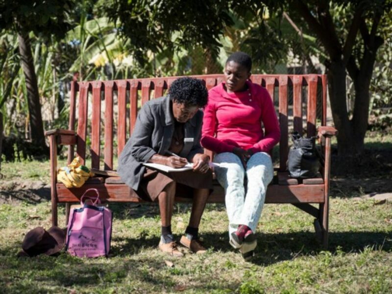 A Friendship Bench session in progress