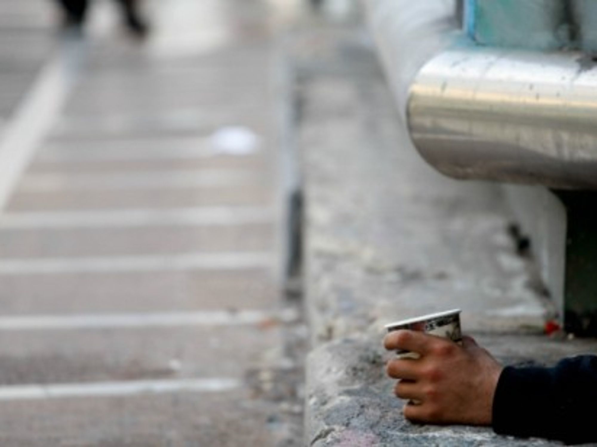 A homeless man in Athens