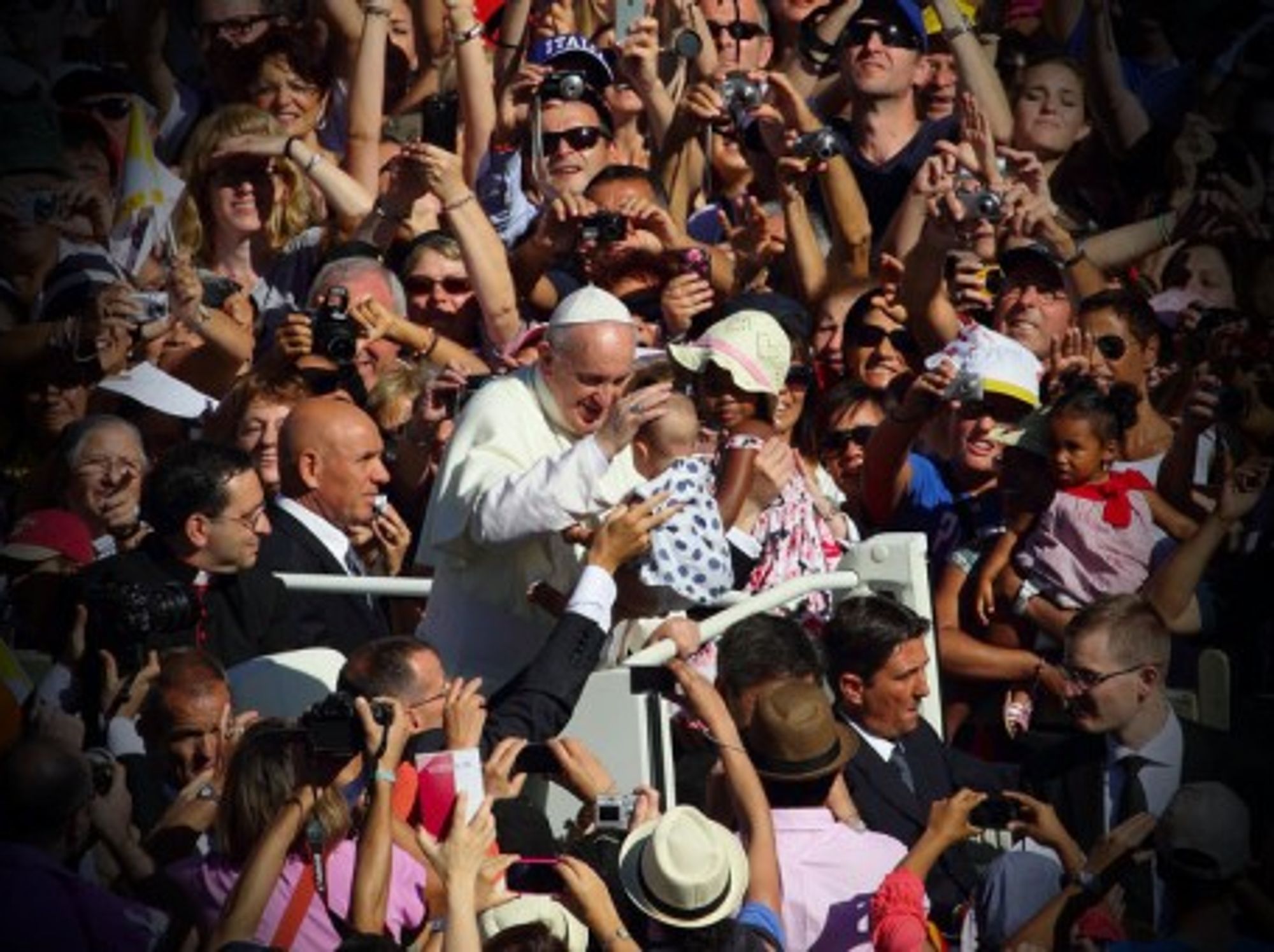 A human touch, in St. Peter's Square