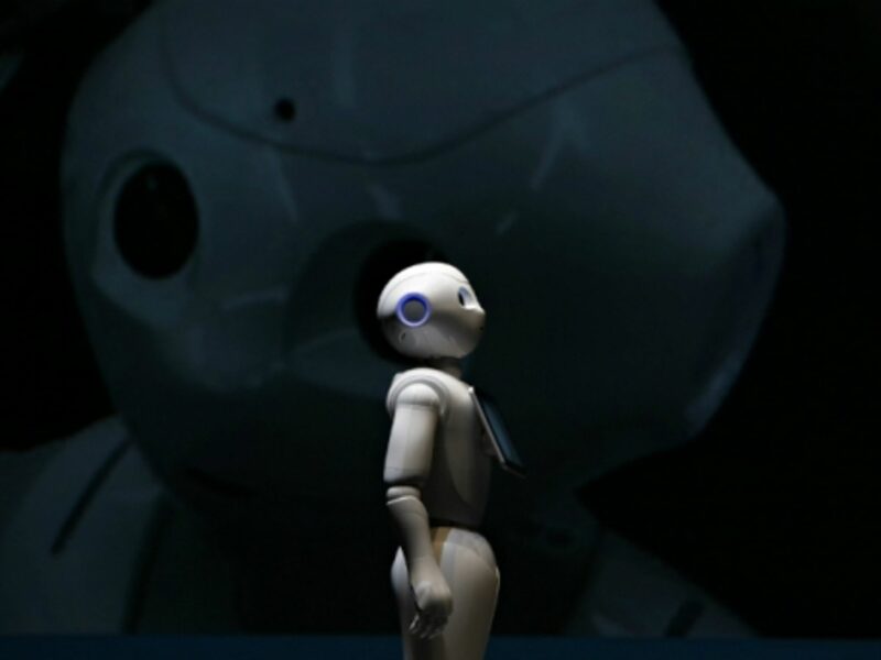 A humanoid robot in Tokyo