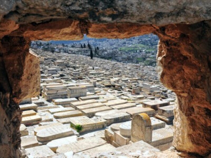 A Jewish cemetery on the Mount of Olives
