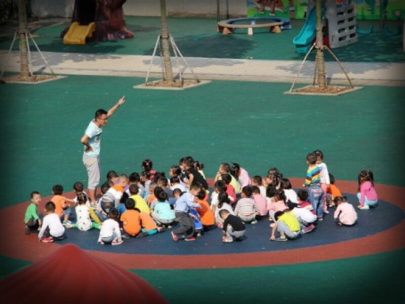 A kindergarten teacher in Xiahogan China