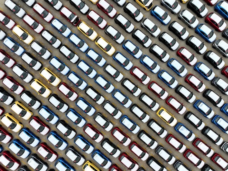 A large number of vehicles are gathered at the port of Lianyungang, East China s Jiangsu province on March 27, 2025, to be loaded for export.