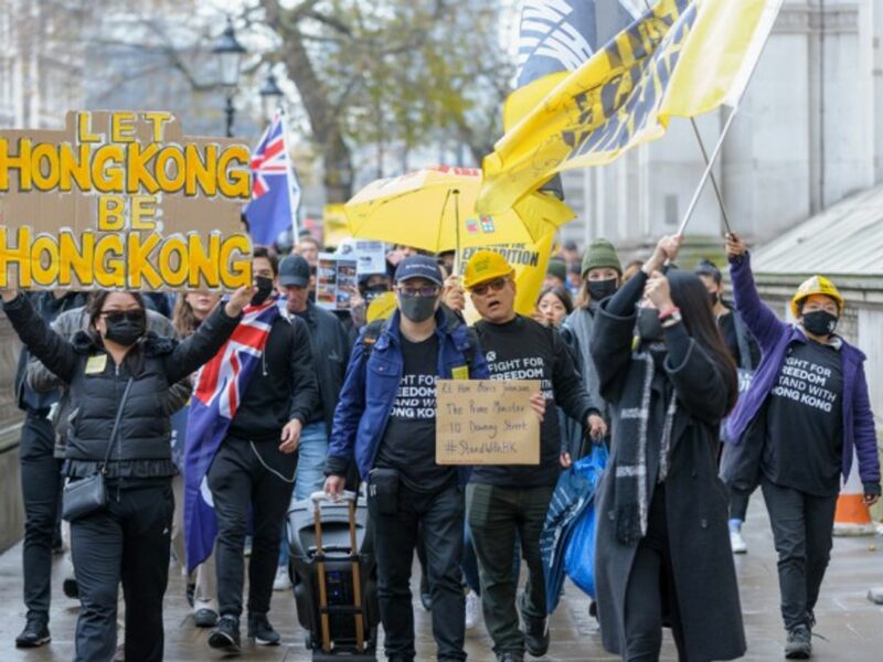 A London march in solidarity with Hong Kong protesters.