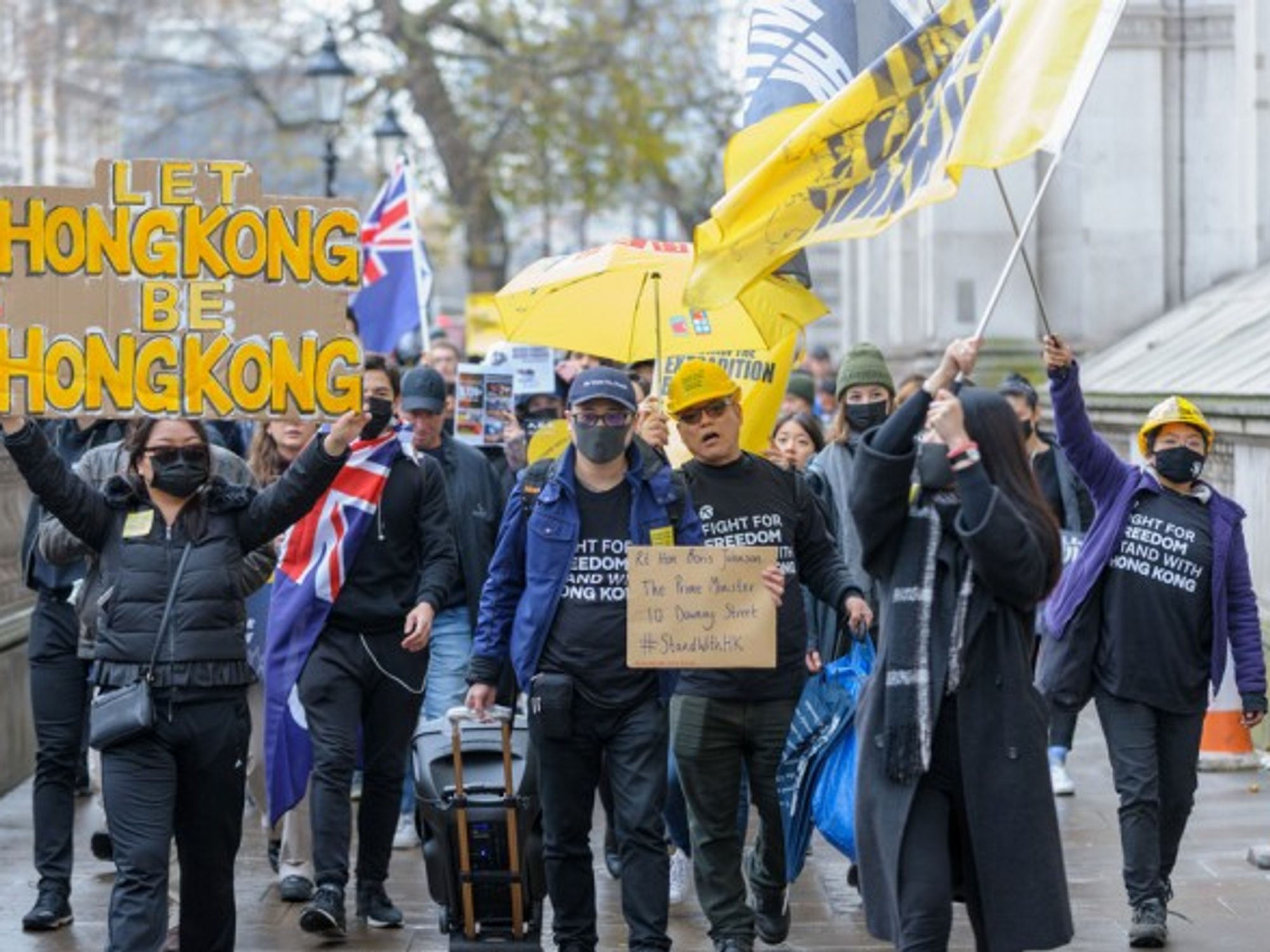 A London march in solidarity with Hong Kong protesters.