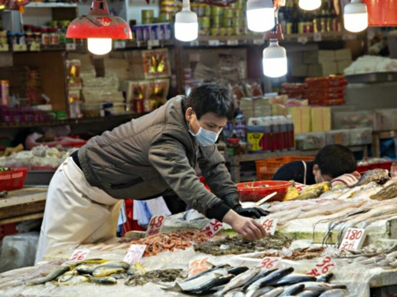 A market in Wuhan, China
