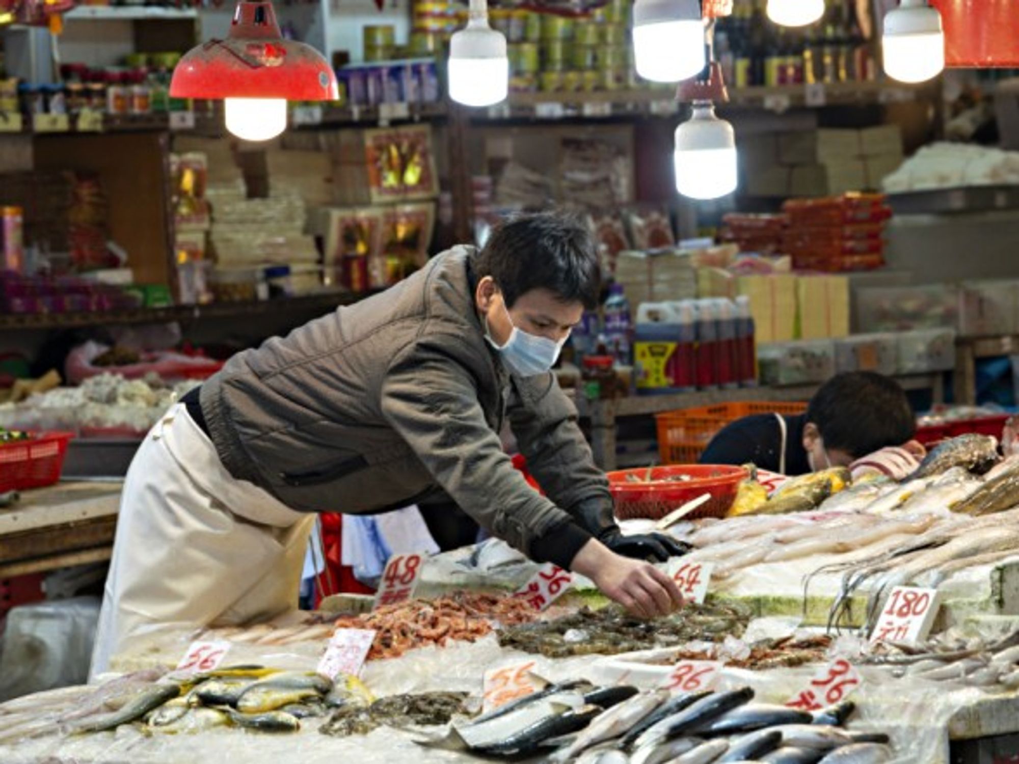 A market in Wuhan, China
