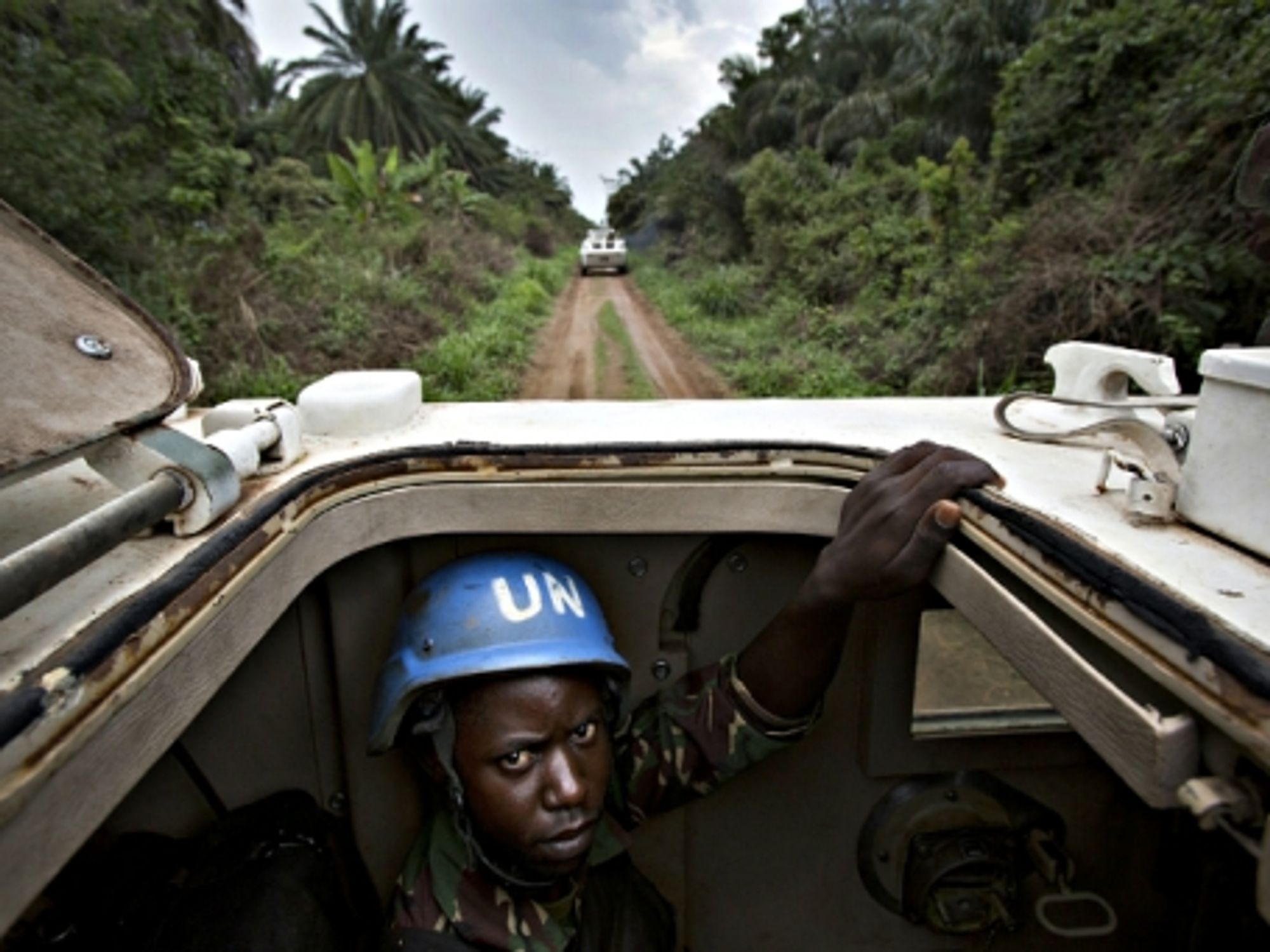 A member of the UN's MONUSCO mission near Beni in March 2014