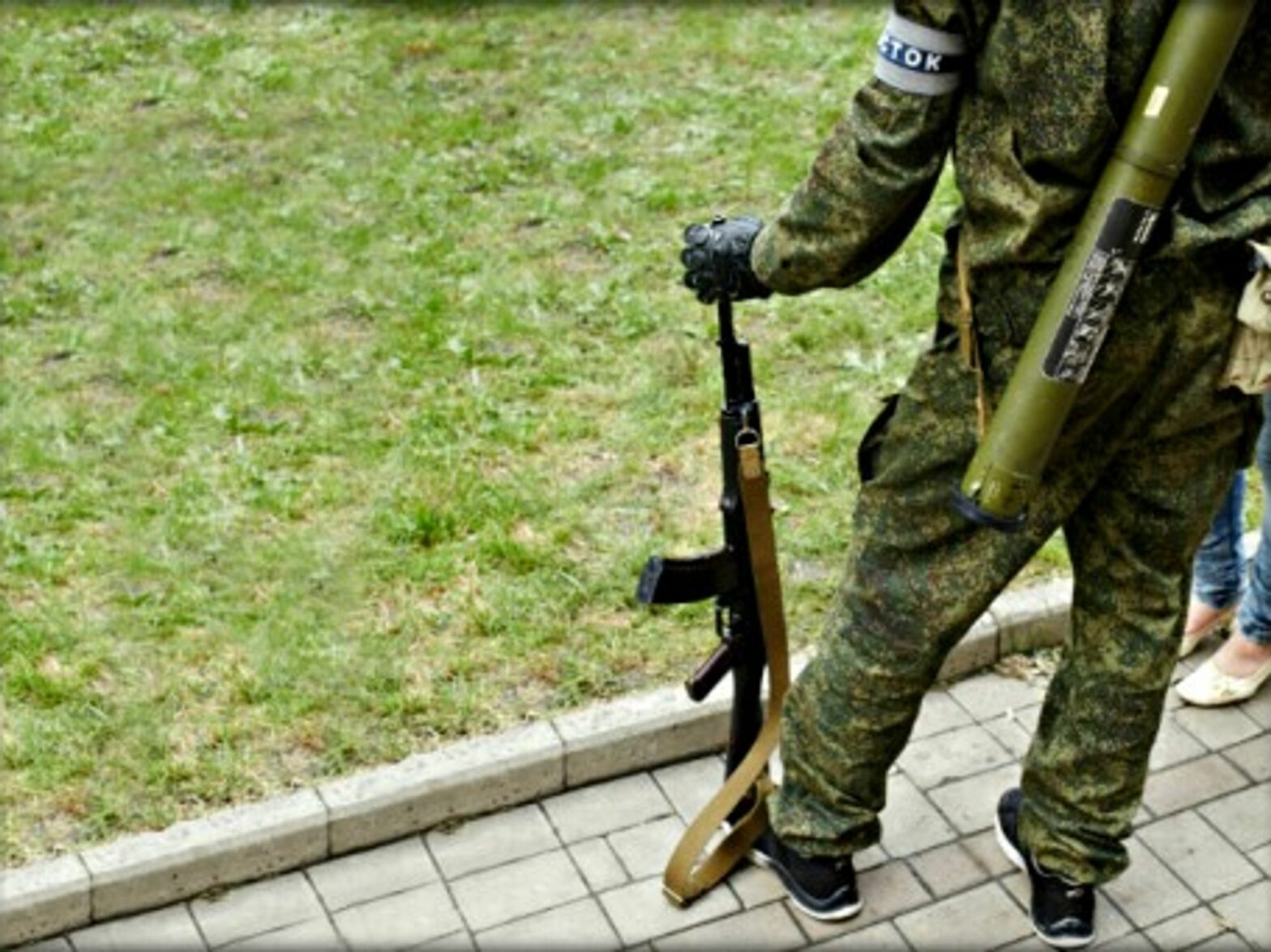 A member of the Vostock Battalion in Donetsk