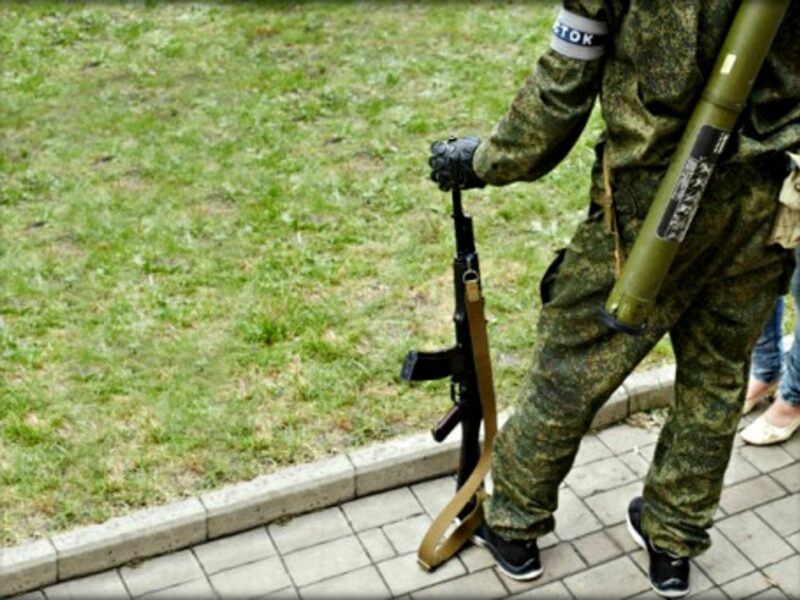A member of the Vostock Battalion in Donetsk