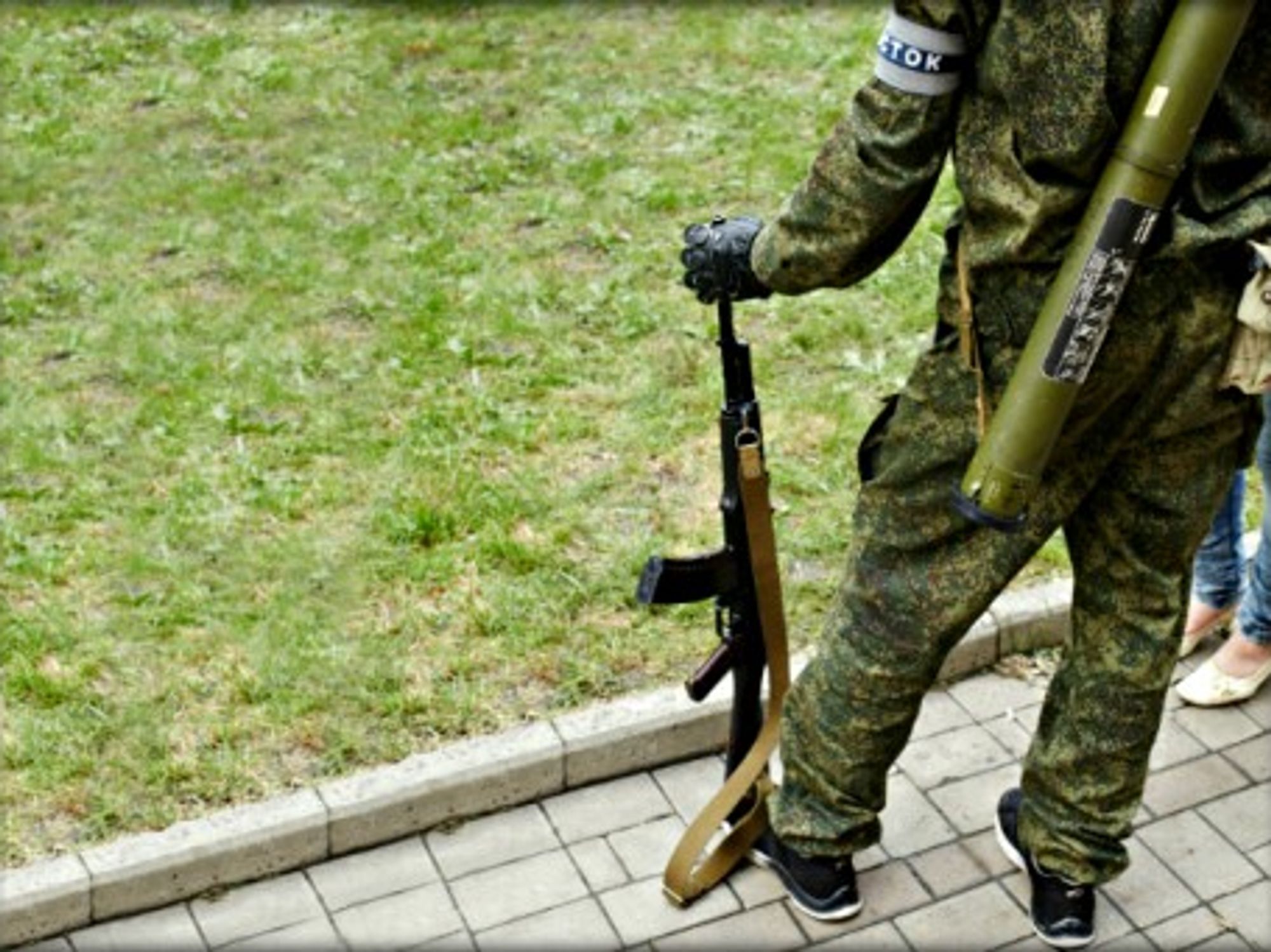 A member of the Vostock Battalion in Donetsk