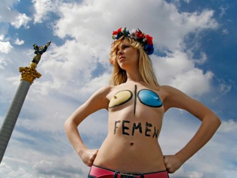 A member of Ukraine's provocative feminist group FEMEN