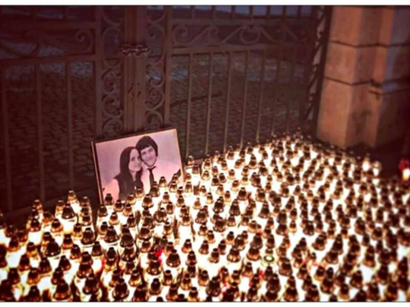 A memorial for Kuciak and Kusnirova