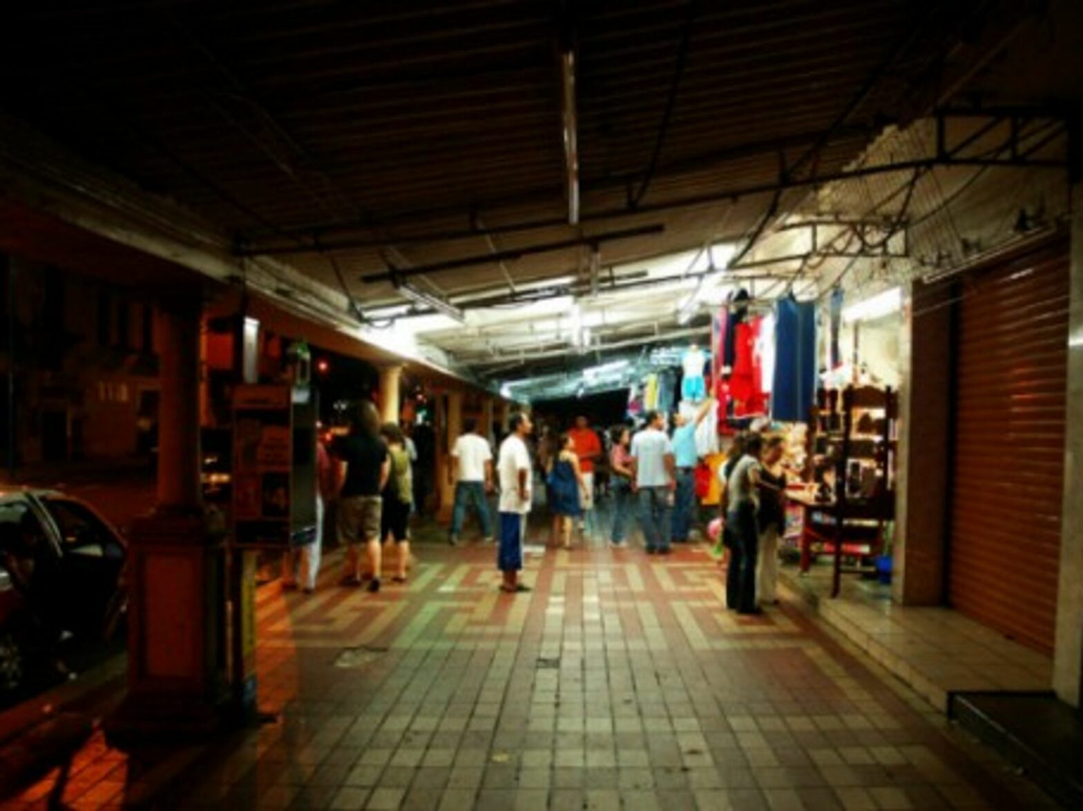 A Mexico market at night