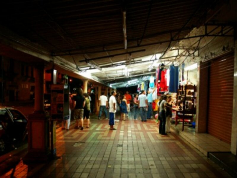 A Mexico market at night