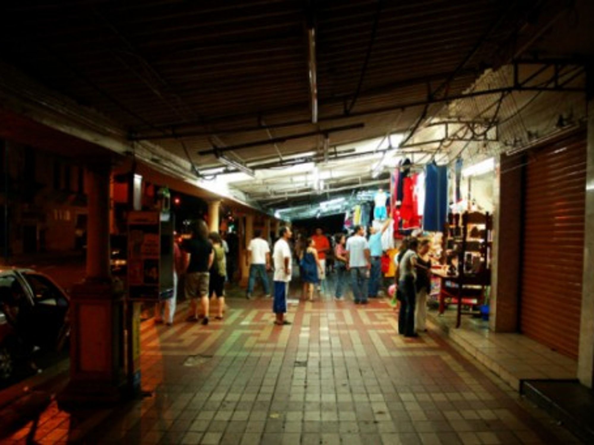 A Mexico market at night
