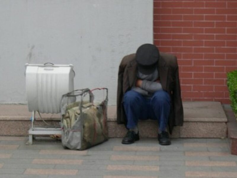 A migrant worker in Shanghai