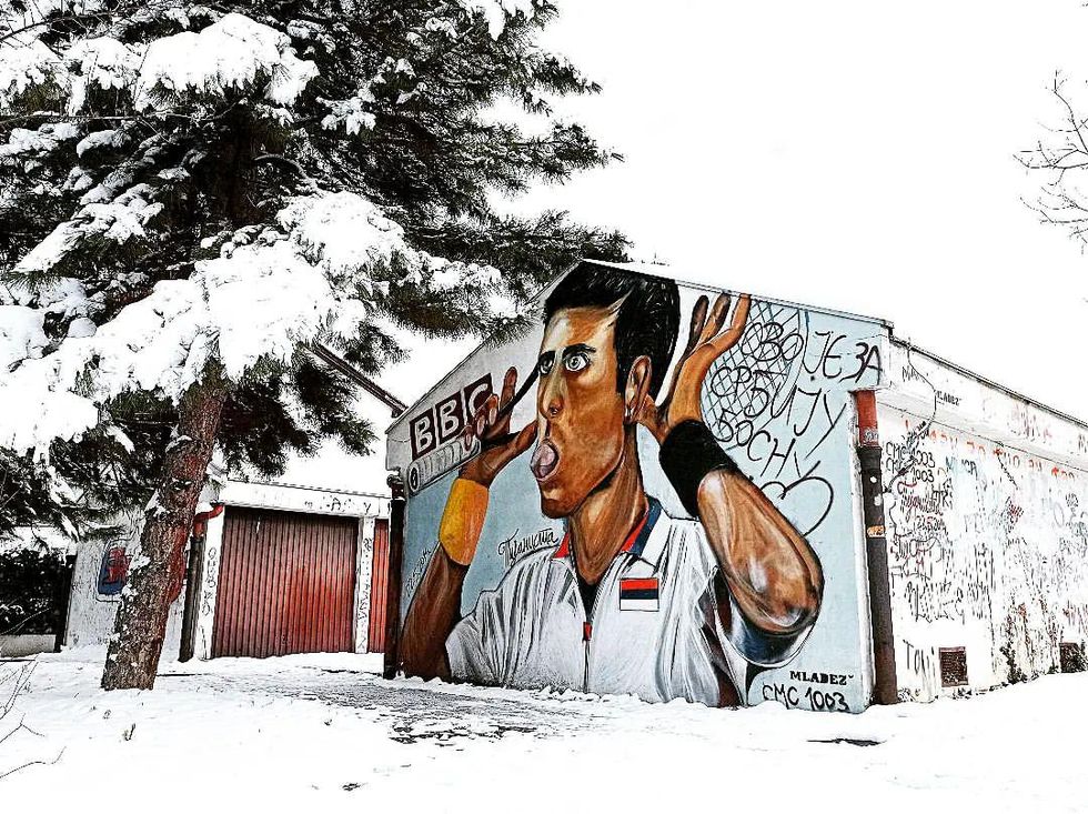 A mural in Belgrade