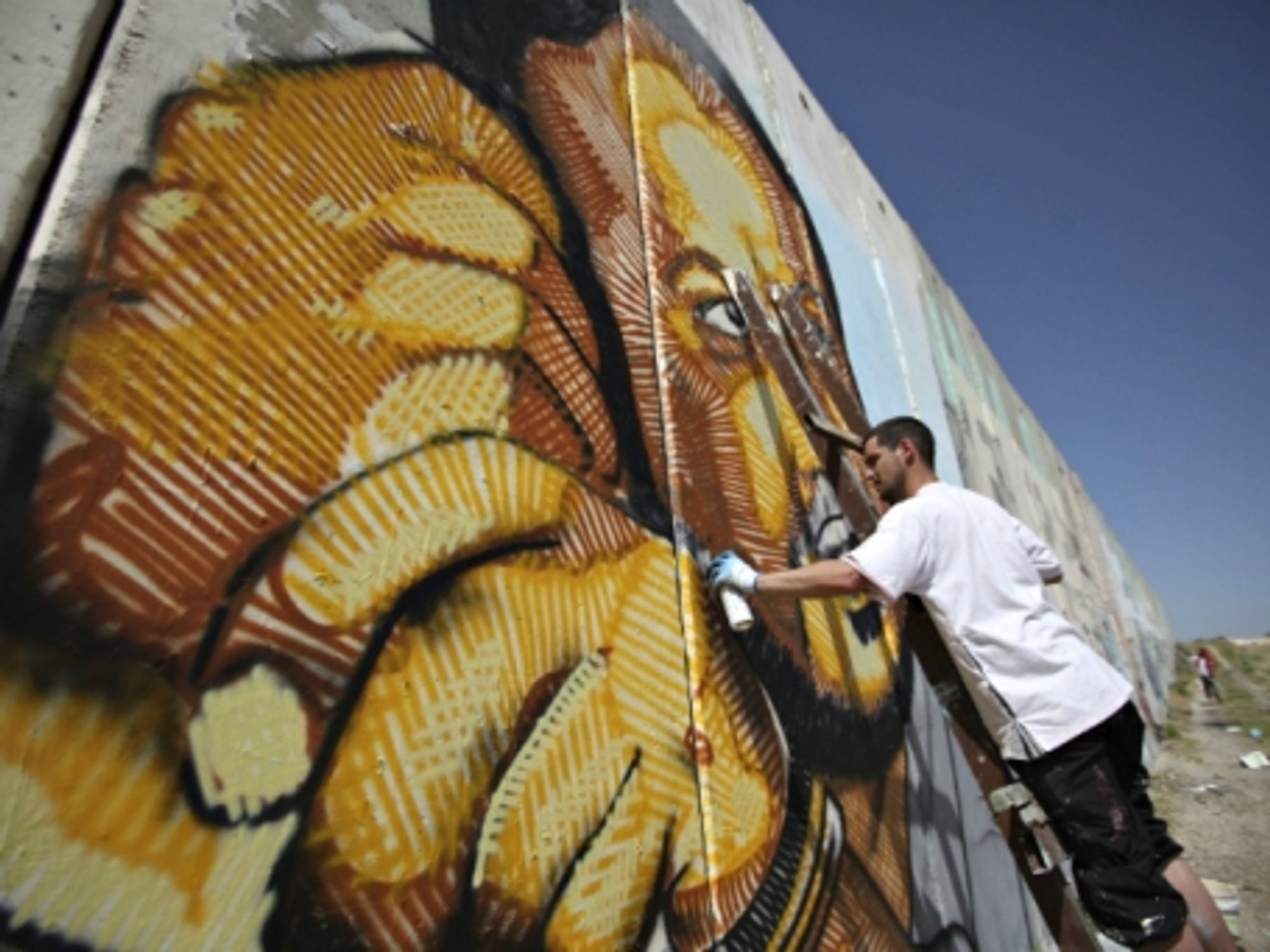 A mural in Ramallah depicting Marwan Barghouti