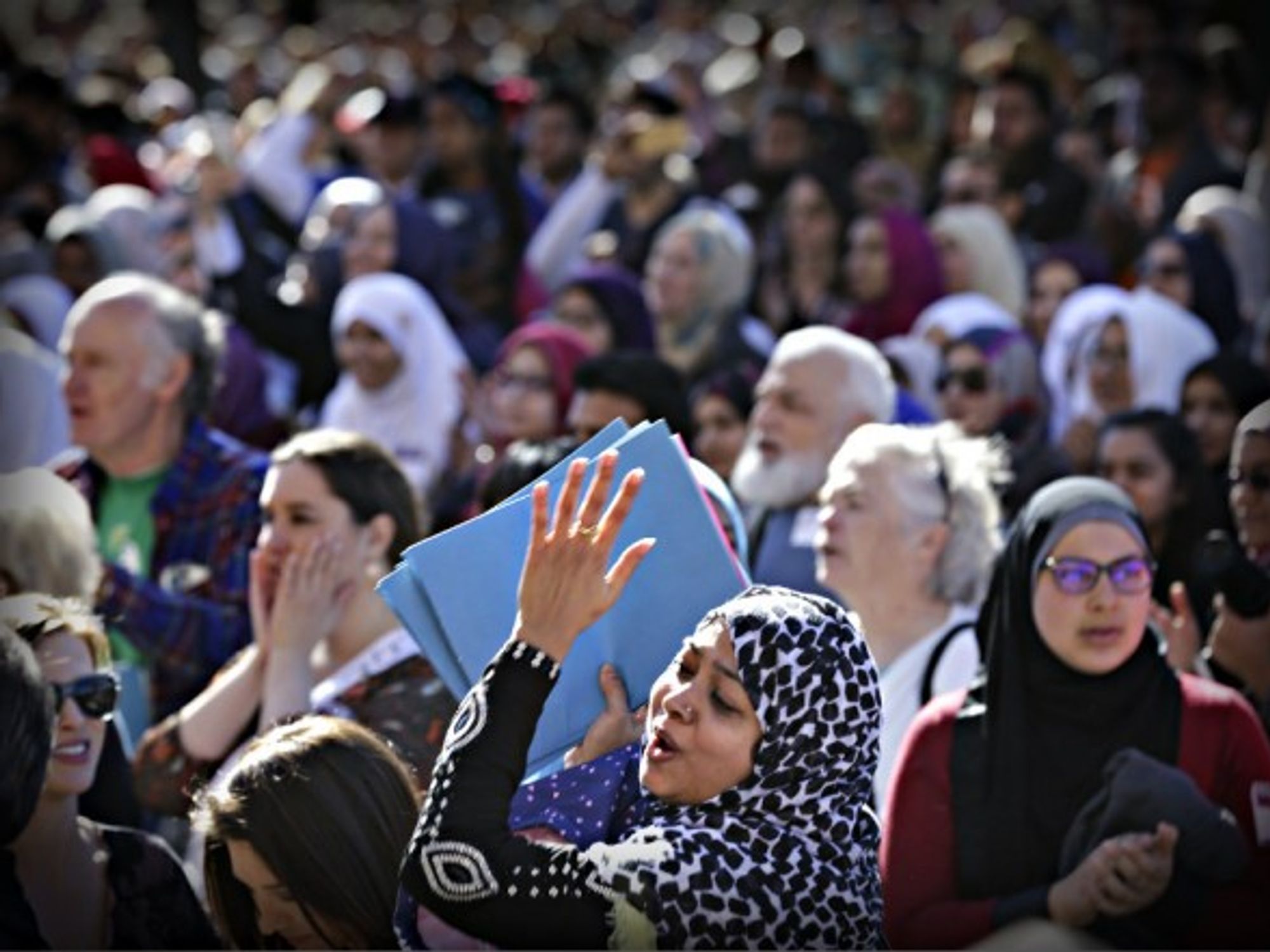 A Muslim-American at a rally in Austin on Tuesday