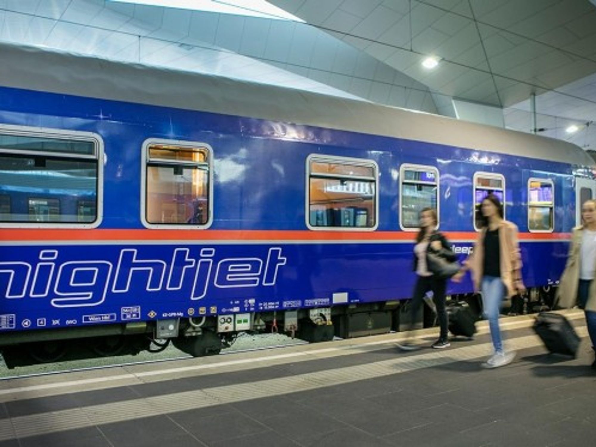 A Nightjet train operated by the ÖBB