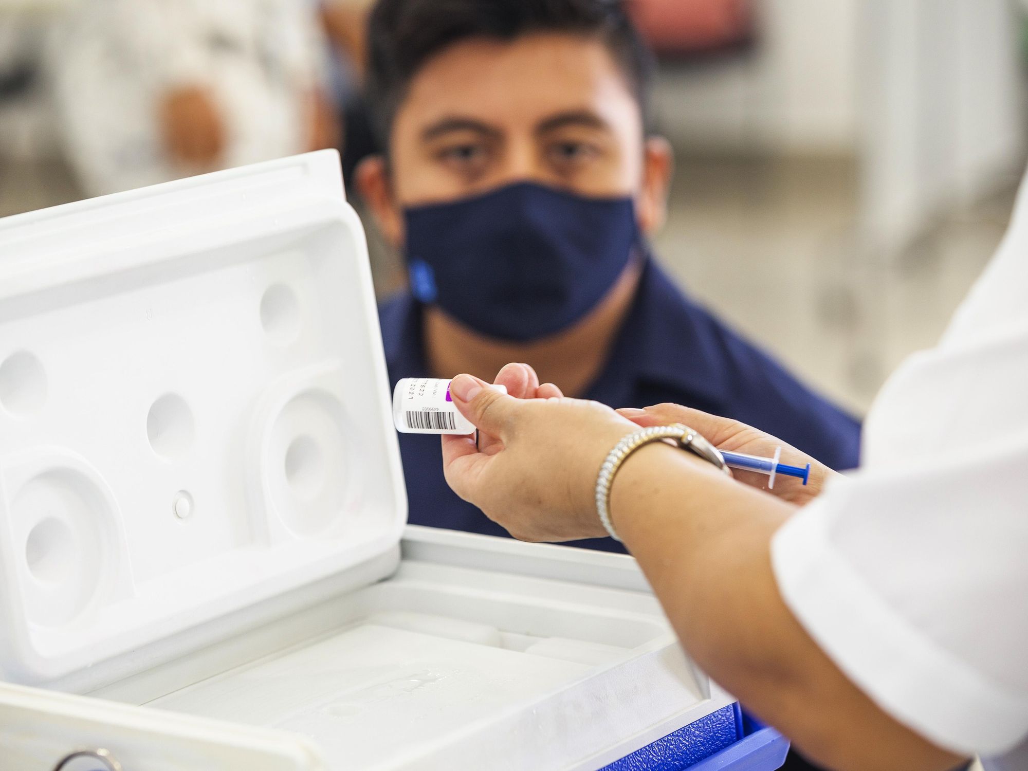 Nurse In Mexico "Too Tired" To Inject COVID Vaccine