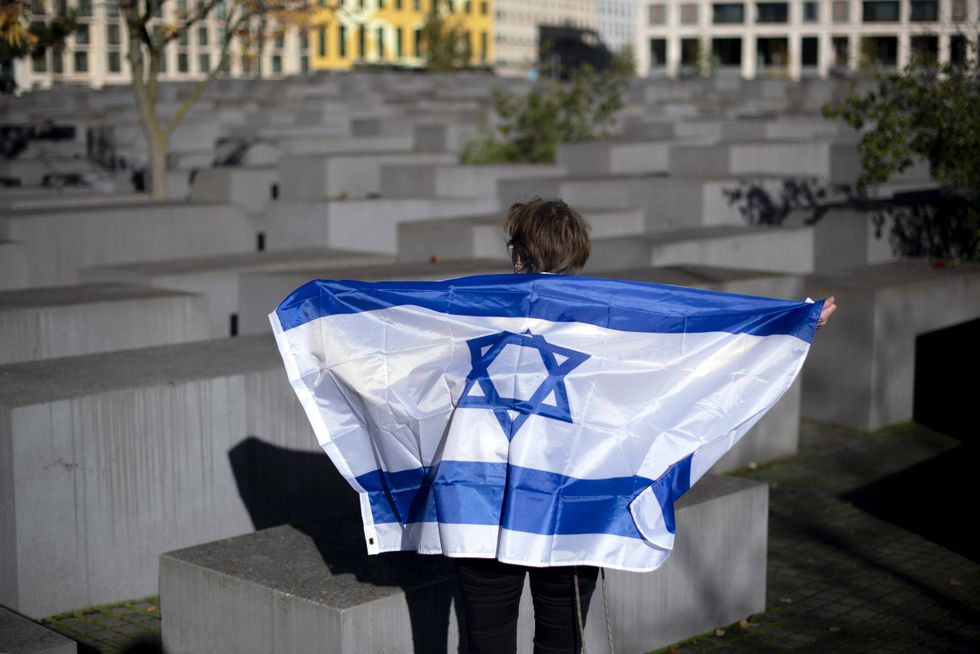 A photo of an Israel Solidarity Demonstration - Holocaust Memorial Deu, Deutschland, Germany, Berlin, 22.10.2023