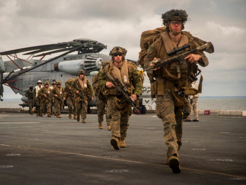 A photo of the 24th Marine Expeditionary Unit during a military exercise