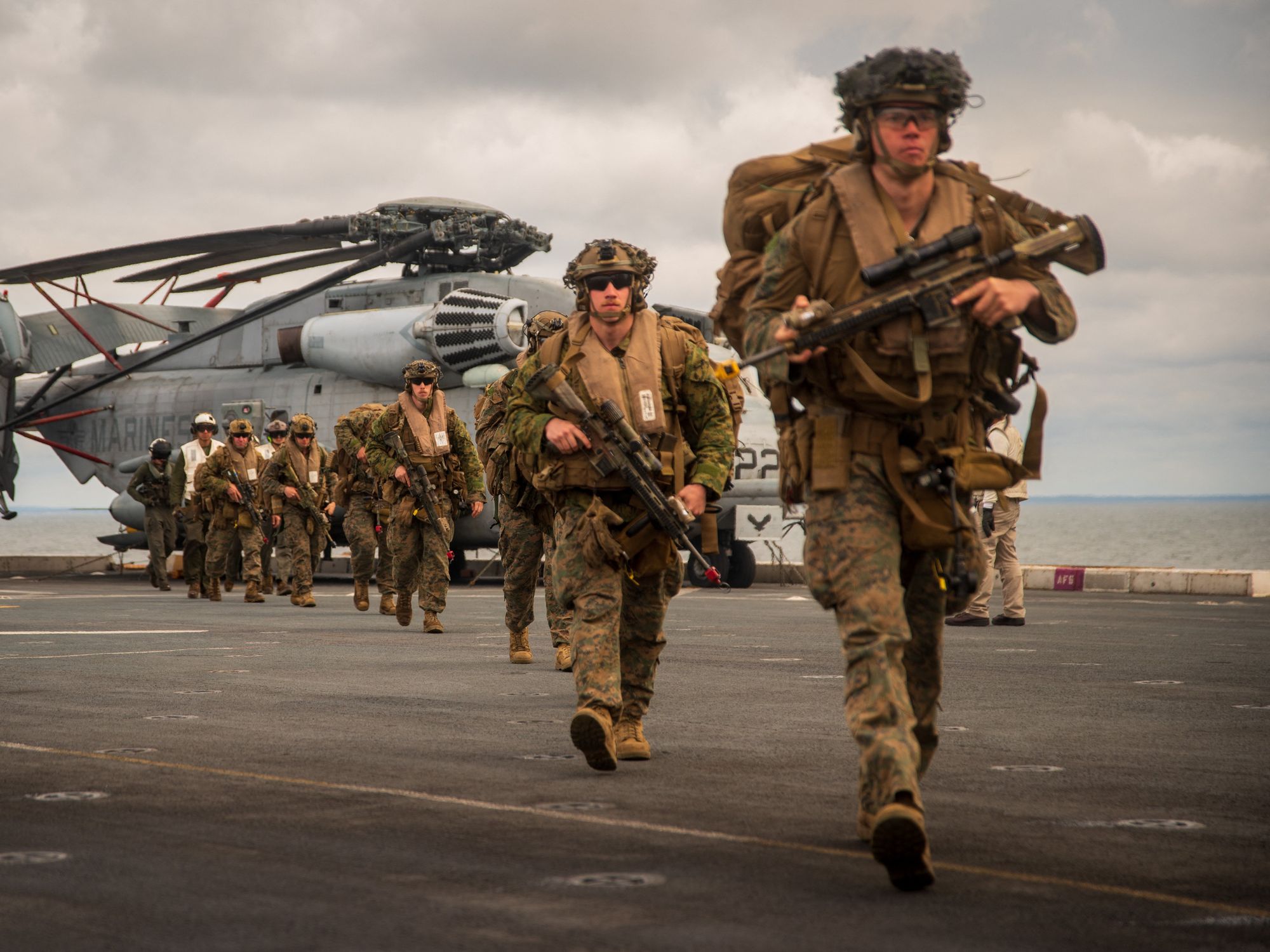 A photo of the 24th Marine Expeditionary Unit during a military exercise