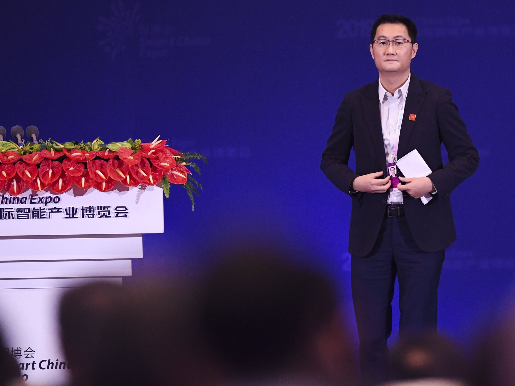 A picture of China's ​Ma Huateng, co-founder of Tencent Holding.