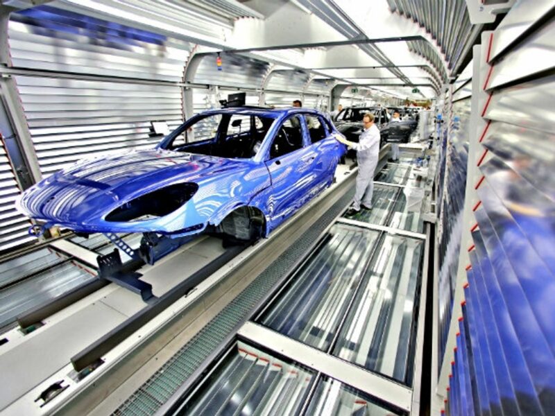 A Porsche factory in Liepzig, Germany