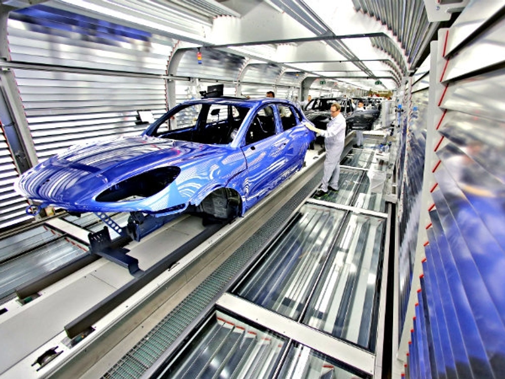 A Porsche factory in Liepzig, Germany