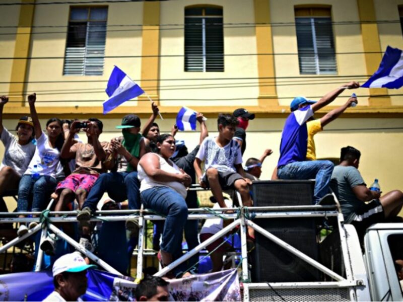 A protest against the government on May 13 in Masaya, Nicaragua