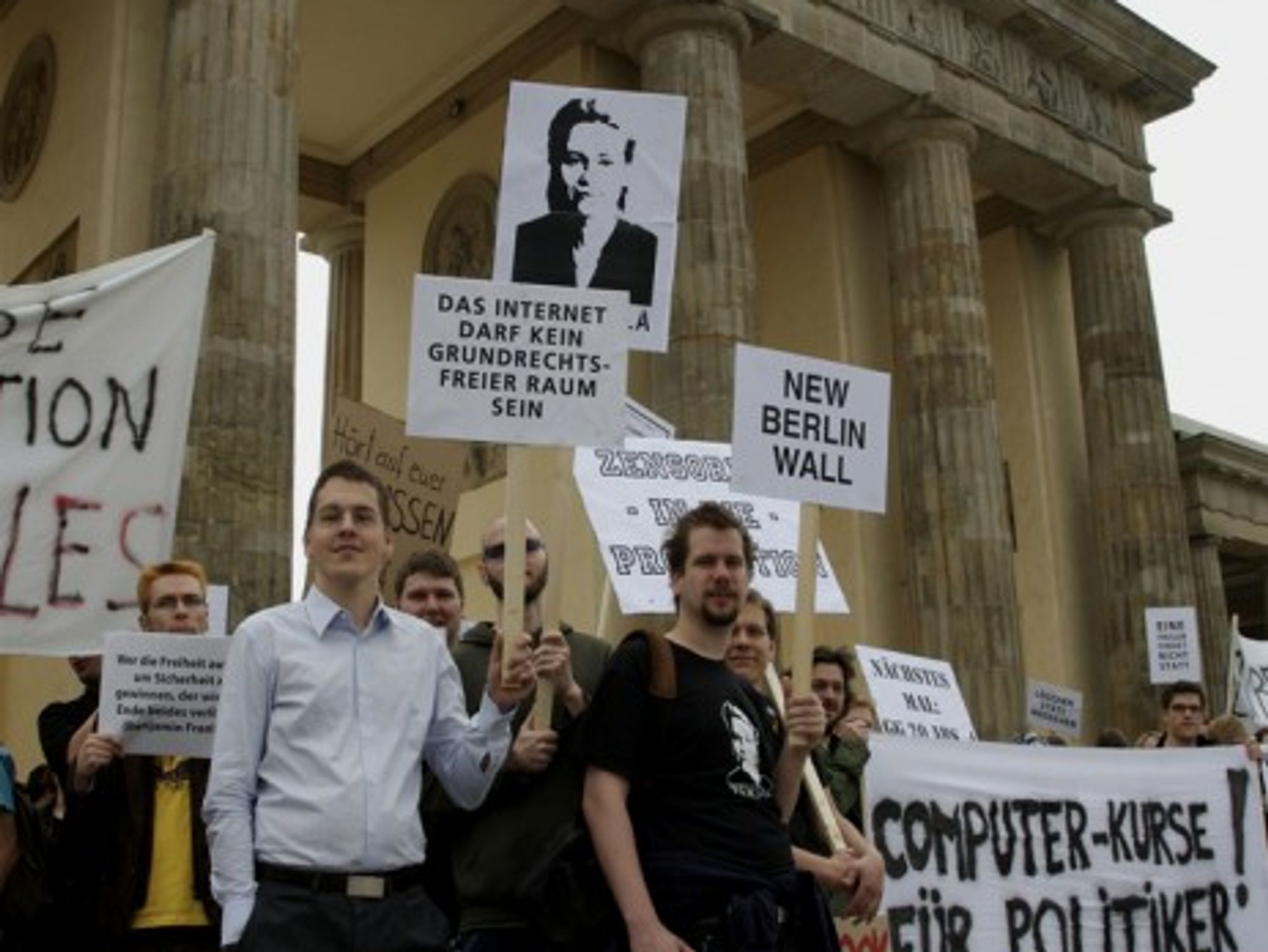 A protest in Berlin against attempts to install a censorship infrastructure in Germany (Franz Patzig)