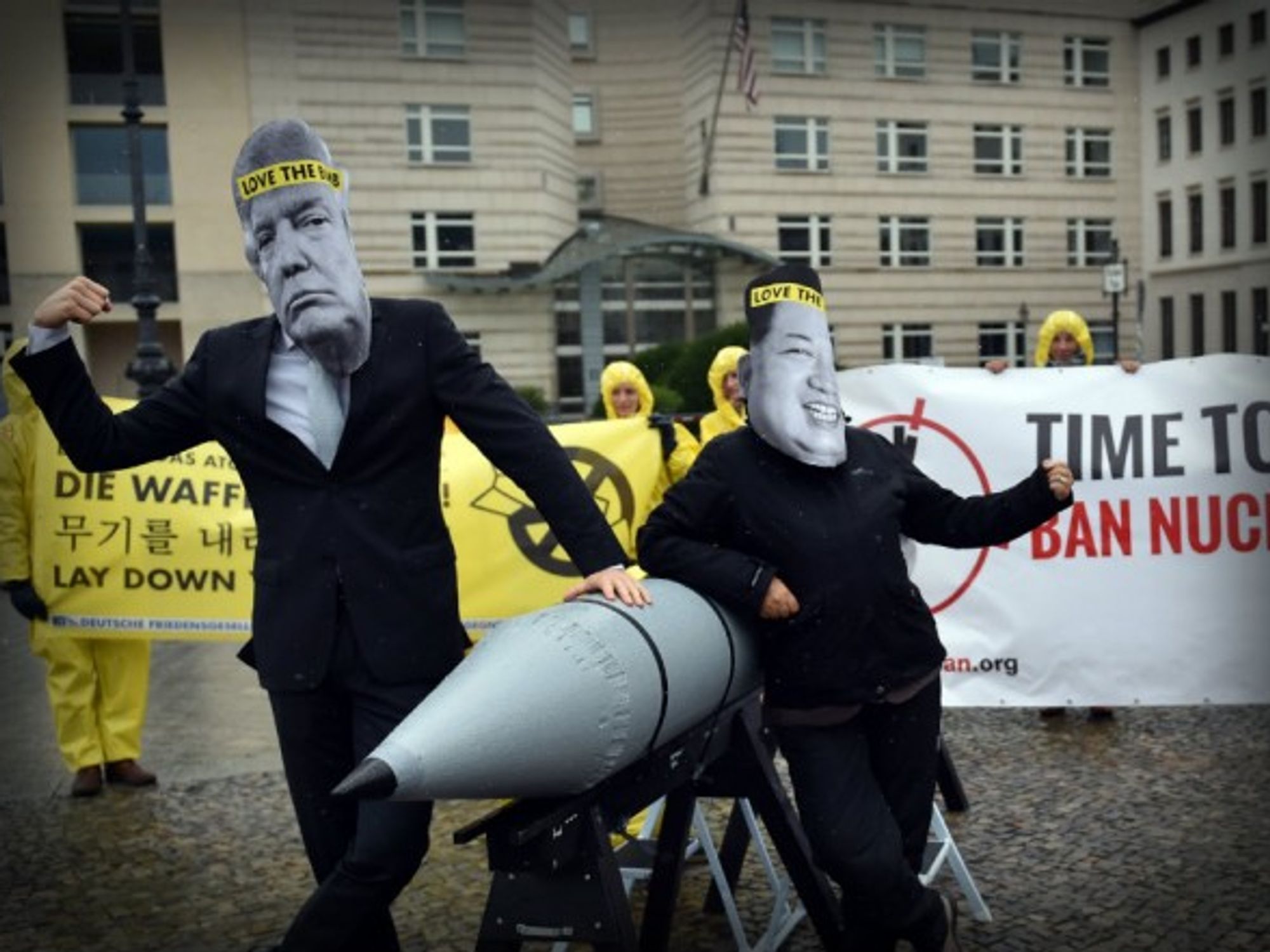 A protest Wednesday in favor of a nuclear ban in Berlin.